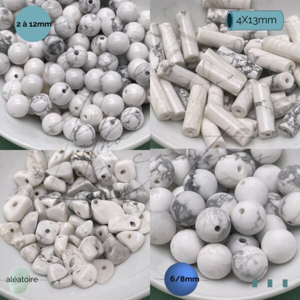 Perles en Howlite
