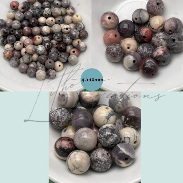Perles en Jaspe Porcelaine
