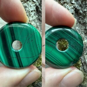 Donut en malachite 3 cm – Choix possible