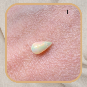 Goutte d’opale Welo percée – Pierre naturelle au choix
